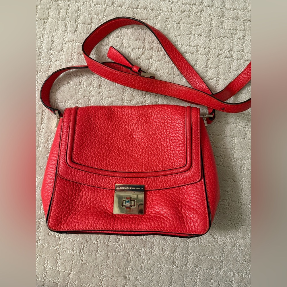 Kate Spade Red Leather Crossbody Bag